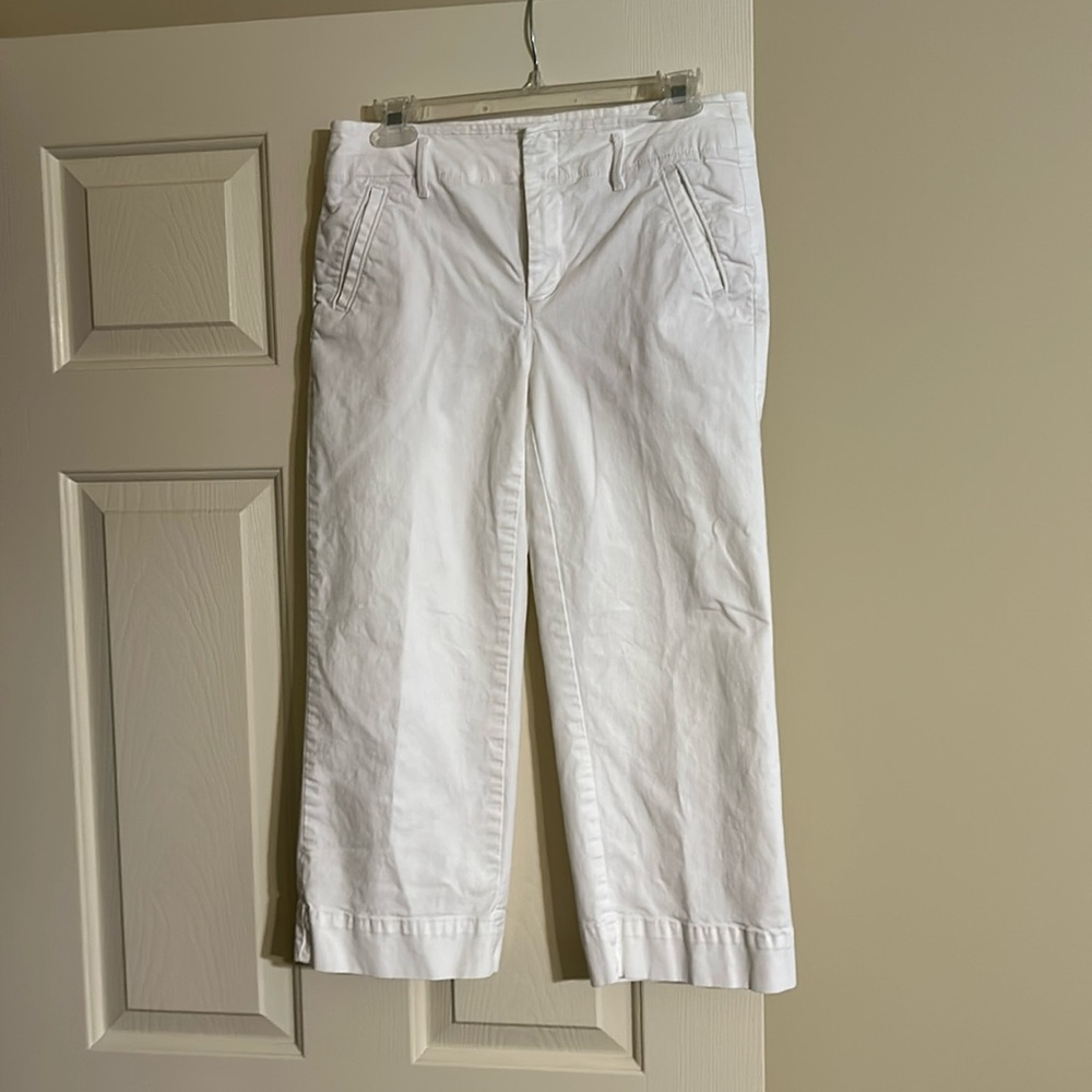 Loft 4 petite white cargo style pants